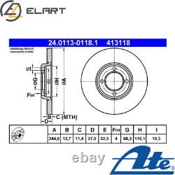 2X BRAKE DISC FOR FORD CAPRI/II/Mk/III TV 17 H 1.7L LACLCELCN/CLELEC 1.6LJ1E