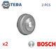 2x Bosch Rear Brake Drum Pair Set 0 986 477 129 G New Oe Replacement