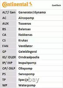 Ct687k1 Timing Belt / Cam Belt Kit Contitech New Oe Replacement
