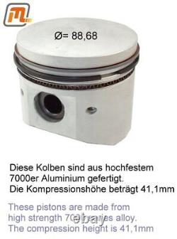 Ensemble de quatre rideaux de pistons en alliage HD de taille 1.00mm pour Ford Capri OHC 1.6l 68-88HP