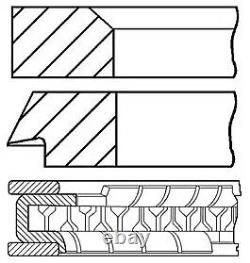 Ensemble de segments de piston du moteur Goetze 08-206600-00, 4 pièces, standard, remplacement neuf de l'équipement d'origine