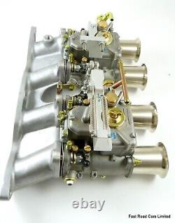 Kit de carburateur Weber 45 DCOE pour Ford 2.0/2.1 OHC Pinto Escort-Capri-Kitcar avec liaison Sytec