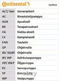 Kit de courroie de distribution Ct687k1 / Kit de courroie de distribution Contitech Neuve de Remplacement OE