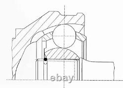 Kit de joint de cardan 21561 - Extrémité de transmission arrière droite ou gauche du côté de la roue Spidan