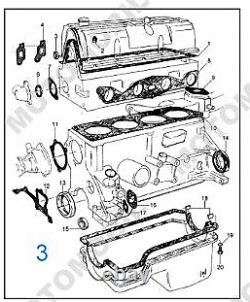 Kit de joint de moteur complet OHC 2,0l 55-57 kW (moteur à carburateur) Ford Transit MK3